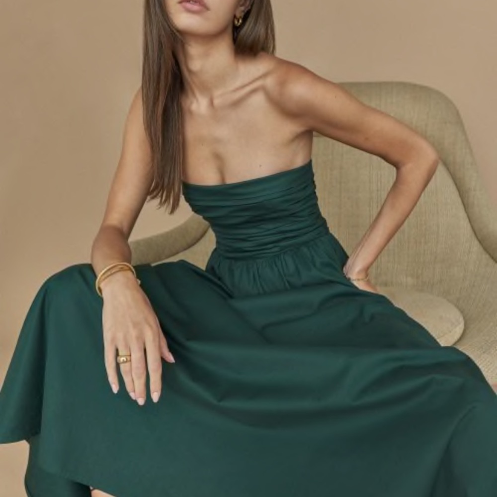 NWT Reformation Lissa Dress Forest